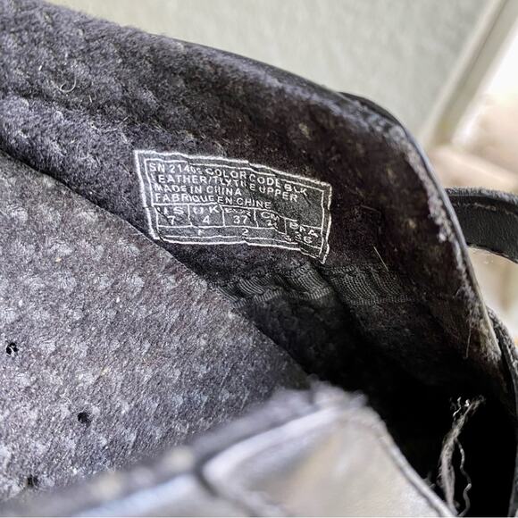 Skechers Womens SN 21406 Black Athletic Shoes Leather Round Toe Comfort Size 7 - Picture 9 of 11